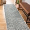 World Rug Gallery Contemporary Flowers Weather Resistant Indoor/Outdoor Runner Rug 2' x 7' Green 4026GREEN2X7 - alternate 2